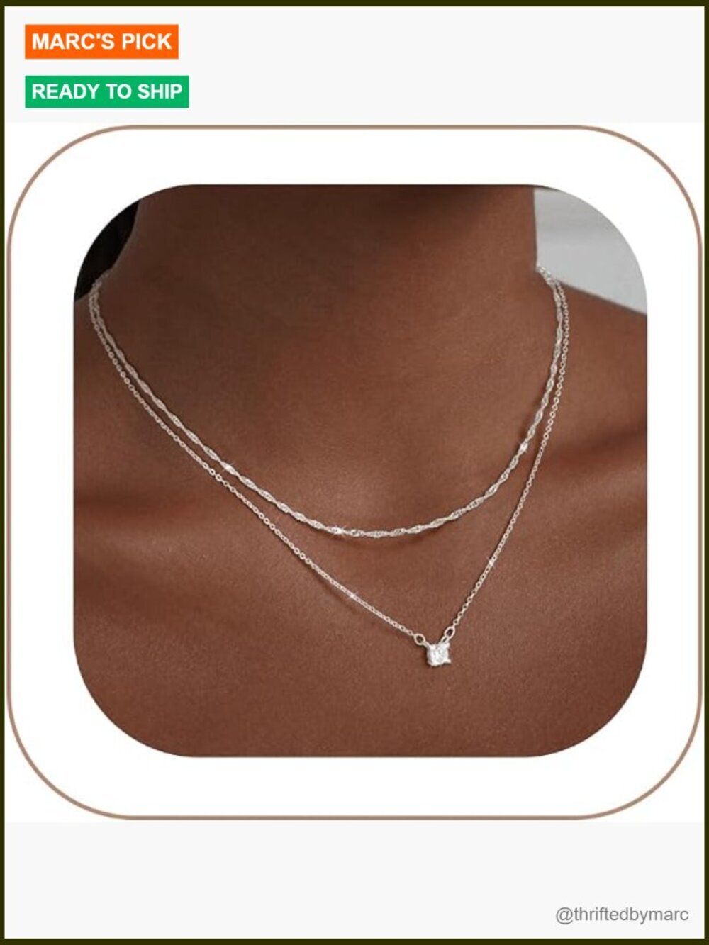 Dainty CZ Gold Choker Necklace Set for Women Layered Chain